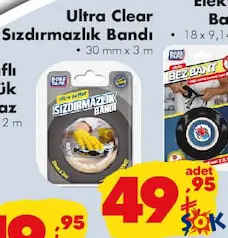 BOSS TAPE ULTRA CLEAR SIZDIRMAZLIK BANDI BOSS TAPE ULTRA CLEAR SIZDIRMAZLIK BANDI
